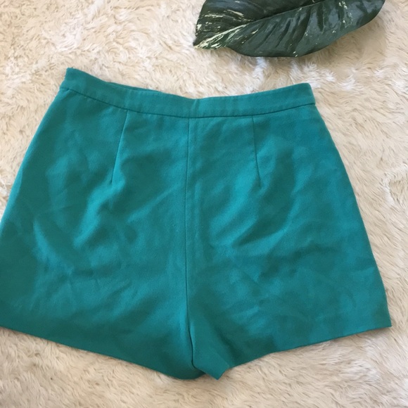 Super cute teal high waisted shorts, large - Picture 5 of 7